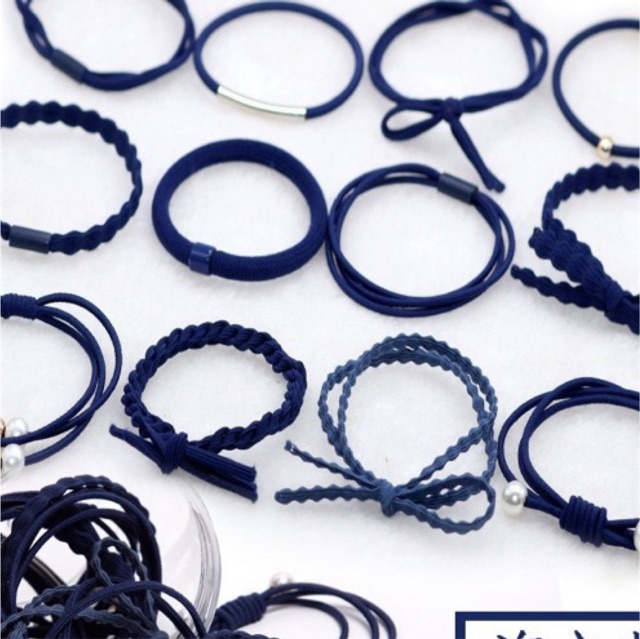 HỘP DÂY BUỘC TÓC 12 CHI TIẾT SIÊU XINH