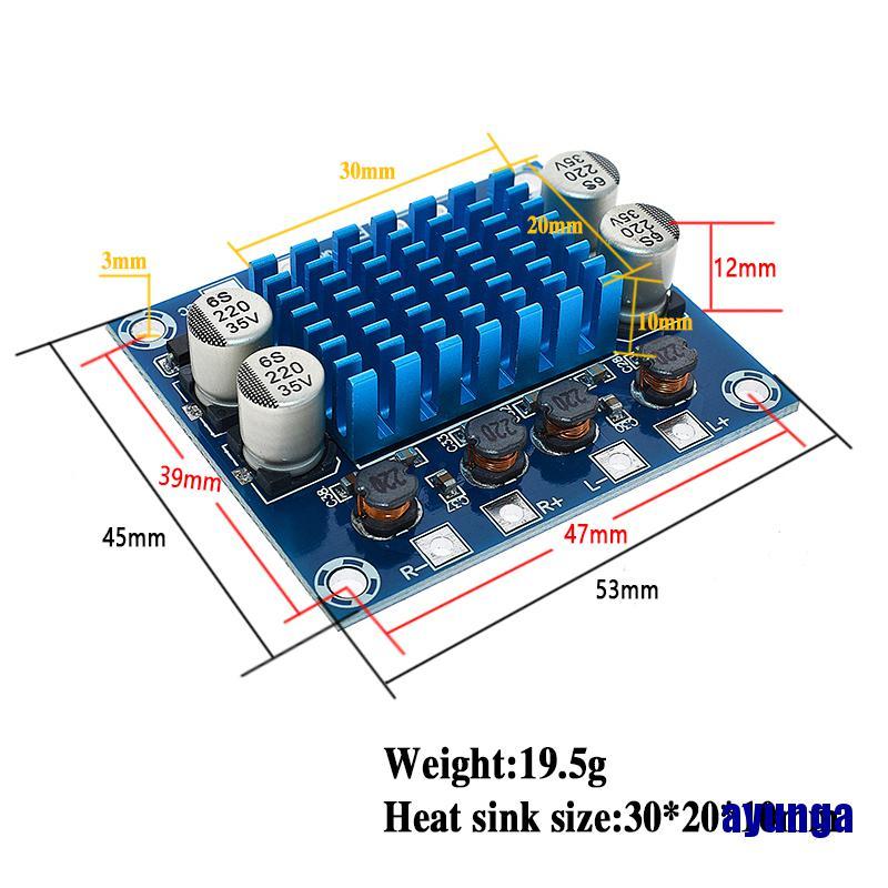 Bảng mạch Khuếch đại công suất âm thanh nổi kỹ thuật số 2.0 kênh TPA3110 XH-A232 30W + 30W