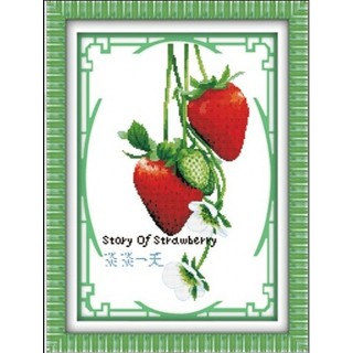 Tranh Thêu Chữ Thập Dâu Đỏ RY2588 (KHÁCH TỰ THÊU) KT:32X51CM