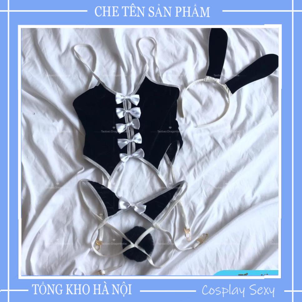 Cosplay Sexy Thỏ Bunny Hở Lưng Đồ Ngủ Sexy Freesize BigSize Garter Corset Nhung Quảng Hâu Cao Cấp _ Ivyshop - T1850 | BigBuy360 - bigbuy360.vn