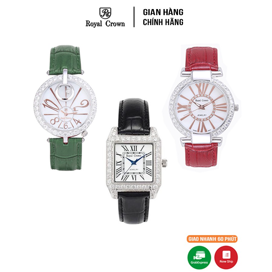 Bộ Sưu Tập Đồng Hồ Nữ Chính Hãng Royal Crown Dây Da 6104ST/3850ST/6116ST