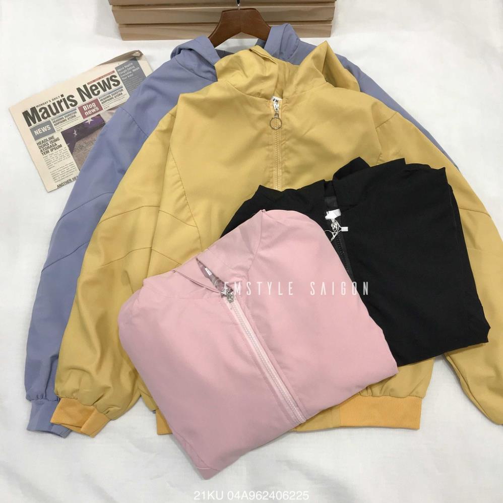 SALE Áo khoác dù unisex 2 lớp FmStyle SaiGon, áo gió có nón trơn chống nắng nữ ulzzang 21KU05A960403