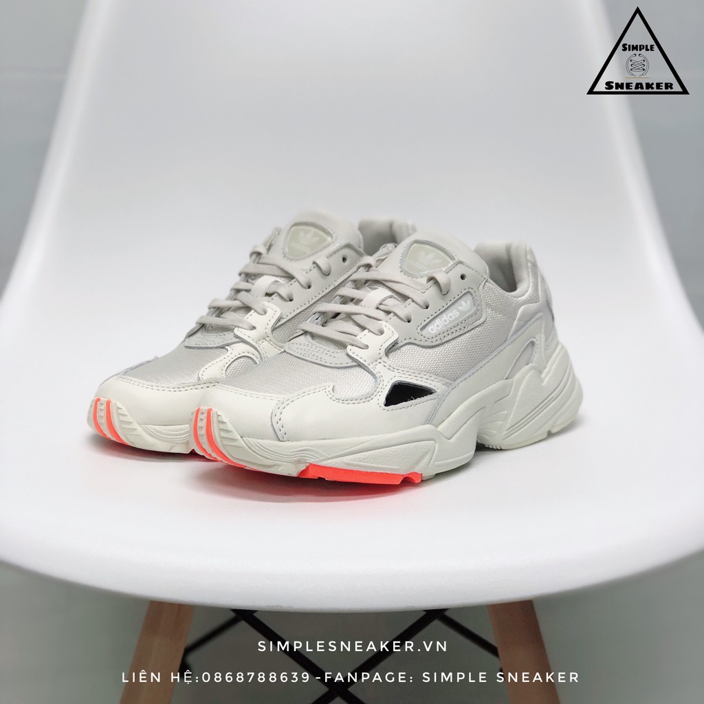 Giày Nữ Adidas Auth 🔴FREESHIP🔴 Adidas Falcon Cream Orange Chính Hãng [EE5118 ]- Giày Sneaker Nữ Adidas - Simple Sneaker