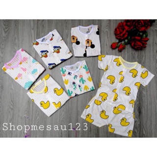 Sét 5 bộ cotton giấy cộc tay thương hiệu unchi