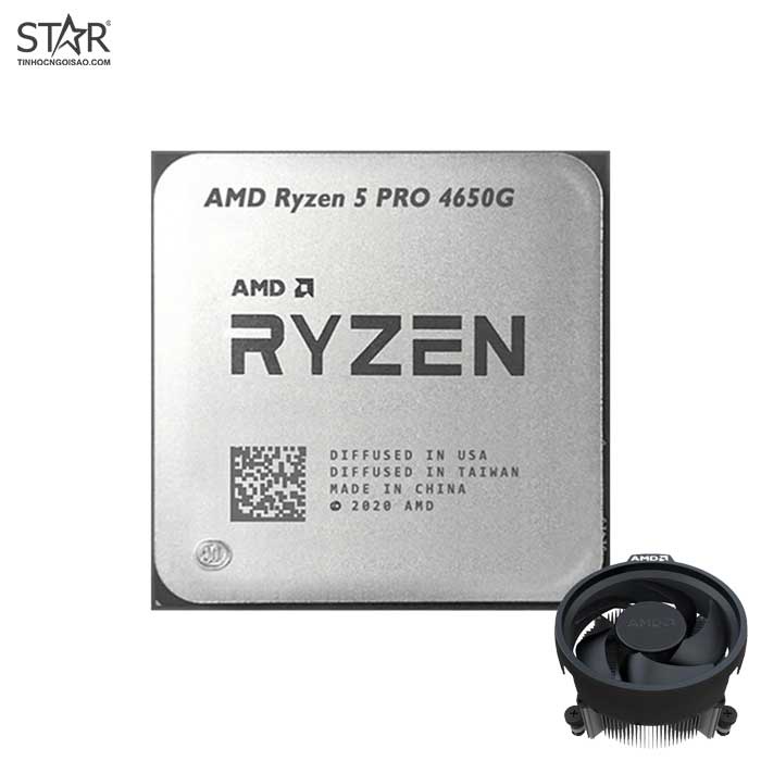 CPU AMD RYZEN Pro 4650GMPK (3.7GHz Up to 4.2GHz, AM4, 6 Cores 12 Threads) TRAY + Fan