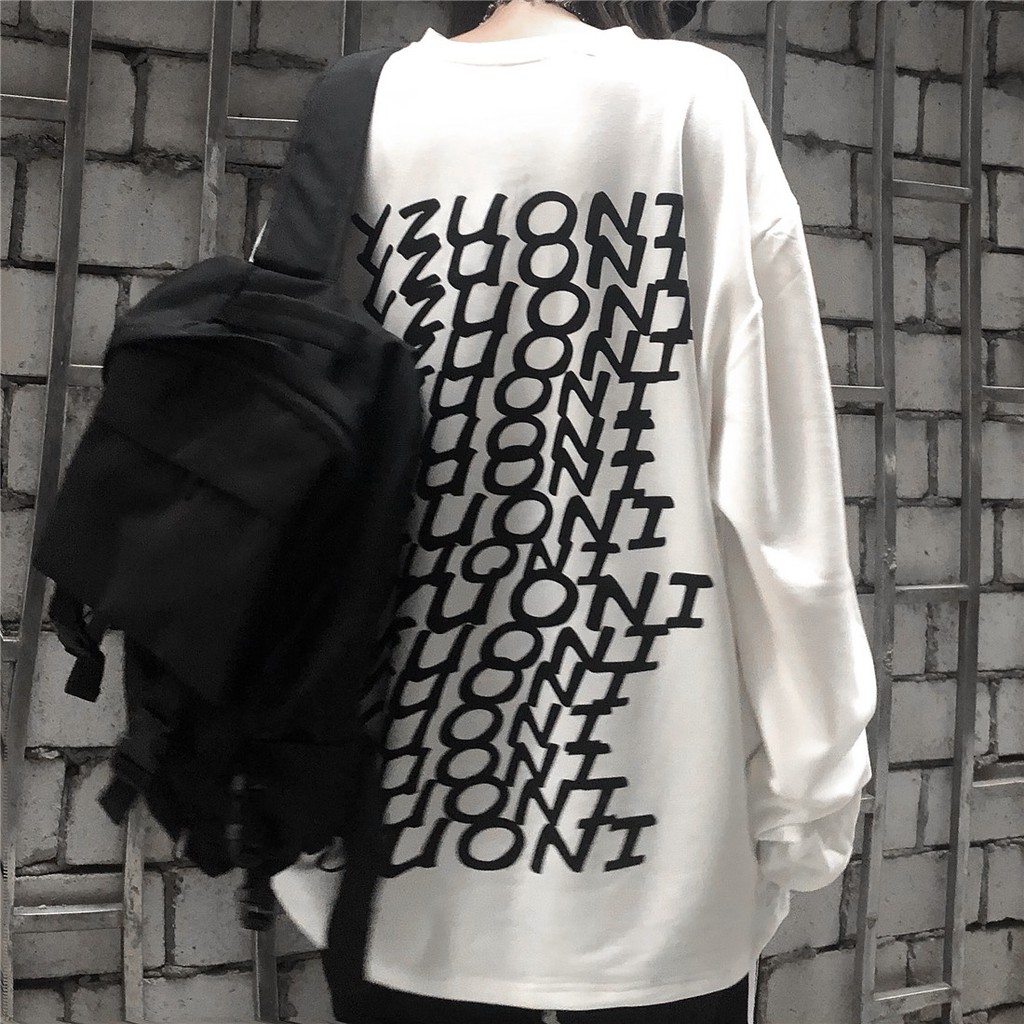 Áo thun tay dài form rộng ZYUONI NEKO.SG, Áo thun Streetwear SWT75