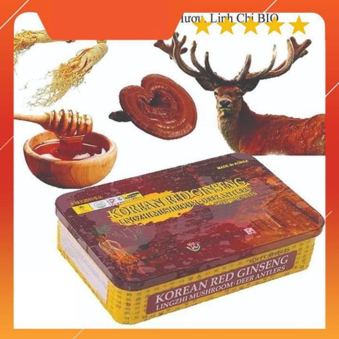 Sâm Hoàng Diệu - Đạm Tổng Hợp Hồng Sâm Nhung Linh Chi, Hộp 60 viên