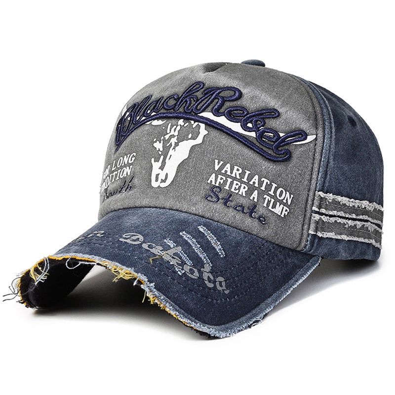 Mũ Lưỡi Trai cotton Thêu Chữ Phong Cách vintage