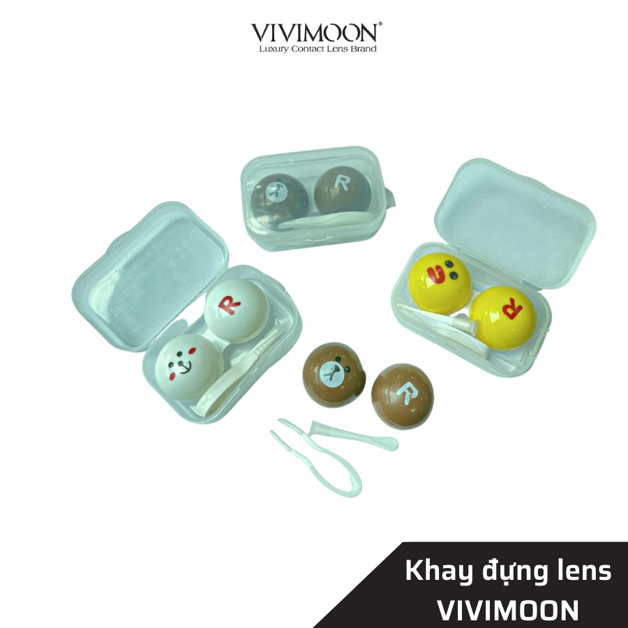 [Mã FMCGMALL -8% đơn 250K] Khay Đựng Lens VIVIMOON - Giao ngẫu nhiên