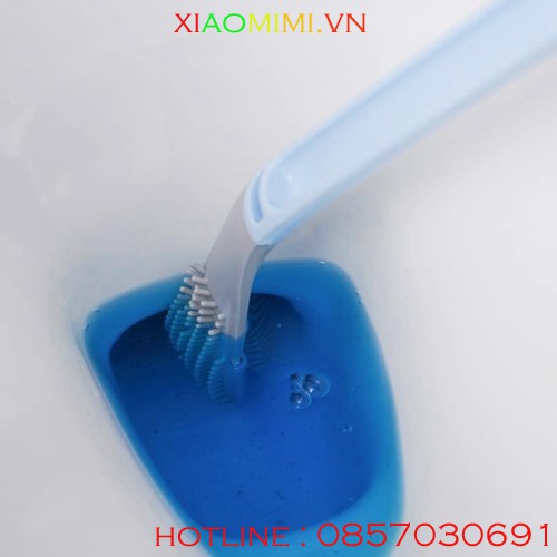 Dụng cụ cọ rửa nhà tắm nhà vệ sinh chà Toilet bằng Silicon thiết kế đường cong ưu việt Xiaomimi 8177962072