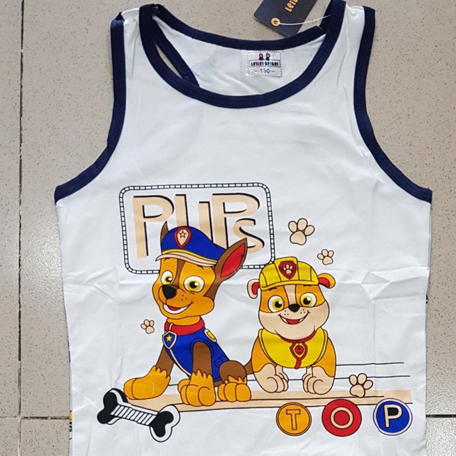 Bộ thun cotton lạnh mát rượi in paw patrol đội chó cứu hộ