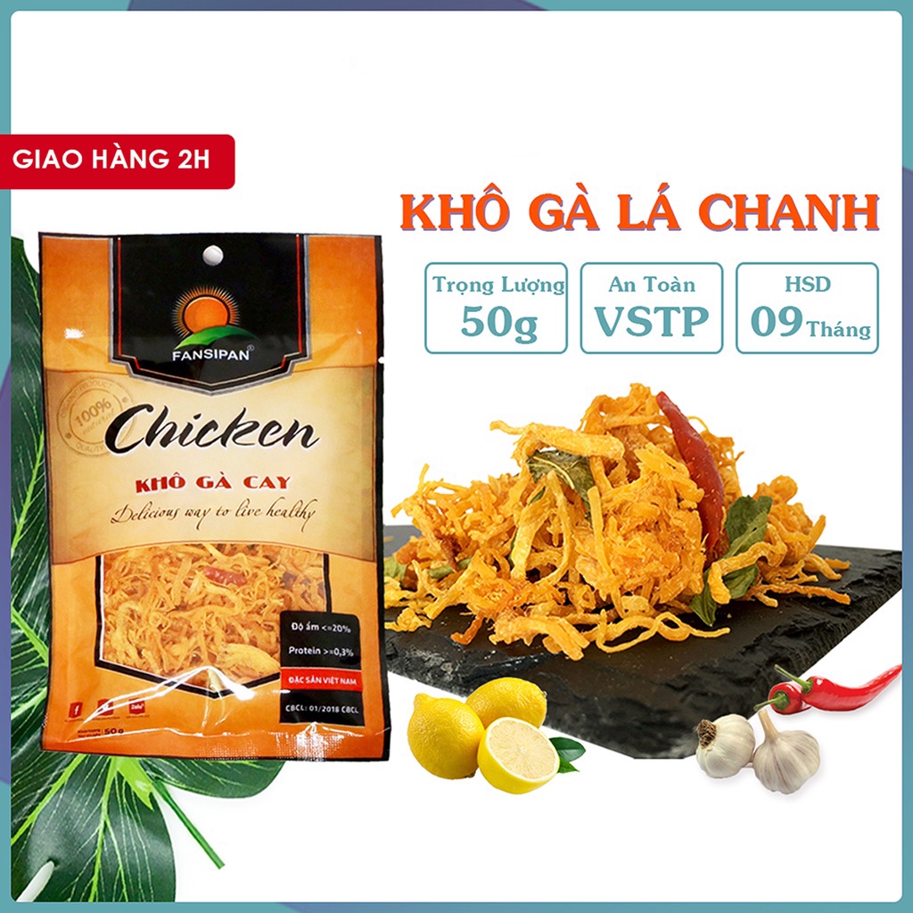 Khô Gà Lá Chanh Fansipan 50g, Ăn Vặt NaNa