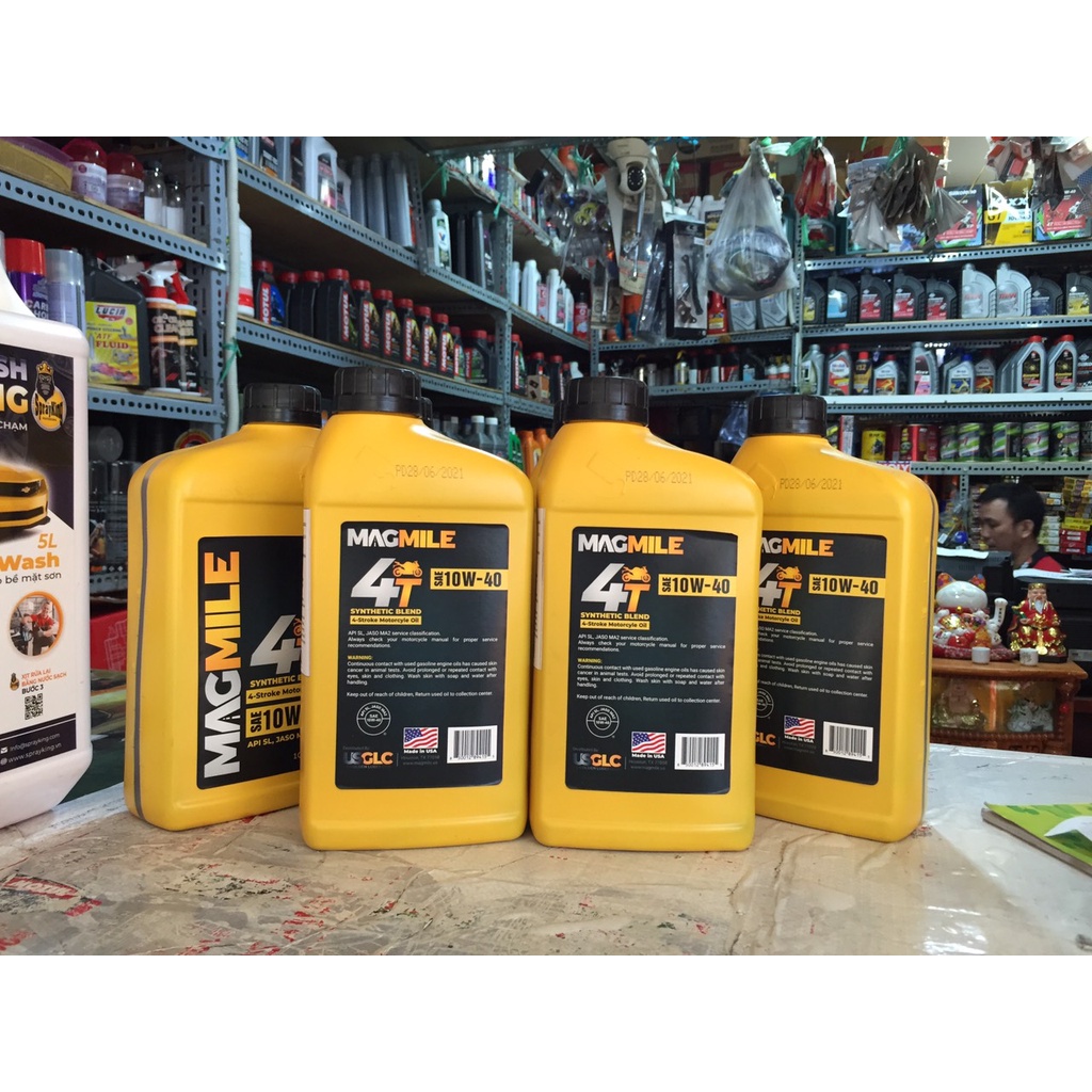 Nhớt MAGMILE 4T synthetic blend 1L