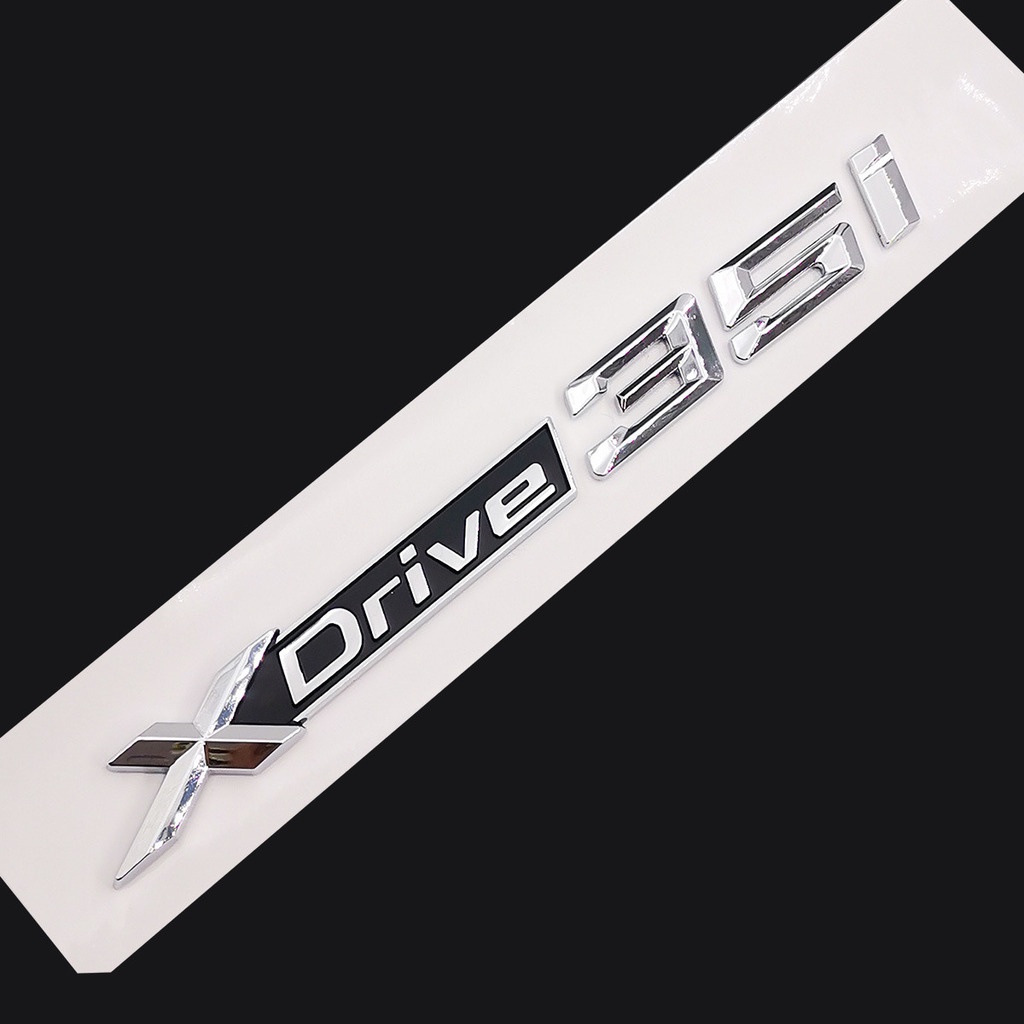 Logo dán trang trí đuôi xe hơi màu bạc cho BMW X1 X3 X5 X6 New Xdrive 20i 25i 28i 30i 35i 40i 48i 50i