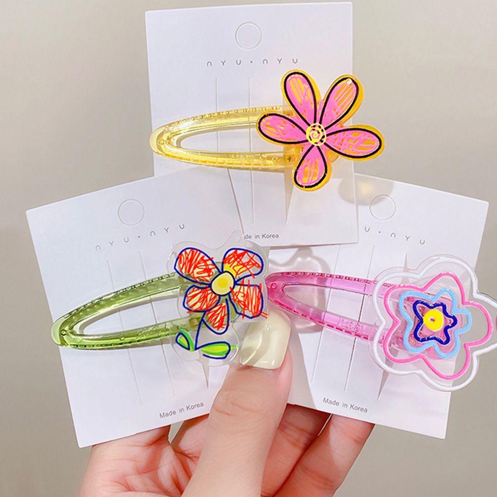 Kẹp Tóc Hình Hoa Bằng Acrylic Màu Kẹo Phong Cách Hàn Quốc Thời Trang Xuân Hè Cho Nữ