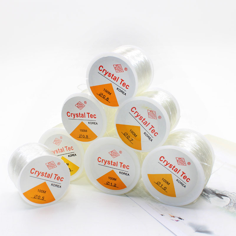 1 Cuộn Dây Co Giãn Trong Suốt 0.5-1mm Làm Đồ Thủ Công