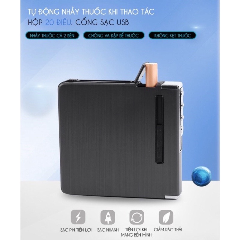 Hộp đựng thuôc lá 20 điếu chống nước chống va đập để túi tiện lợi