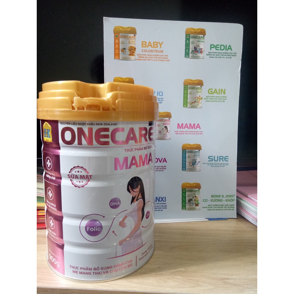 Sữa ONECARE MAMA 900G dinh dưỡng cho mẹ bầu - Mẹ khỏe con thông minh - Sữa bột Mama dành cho mẹ bầu &amp; cho con bú (900g)