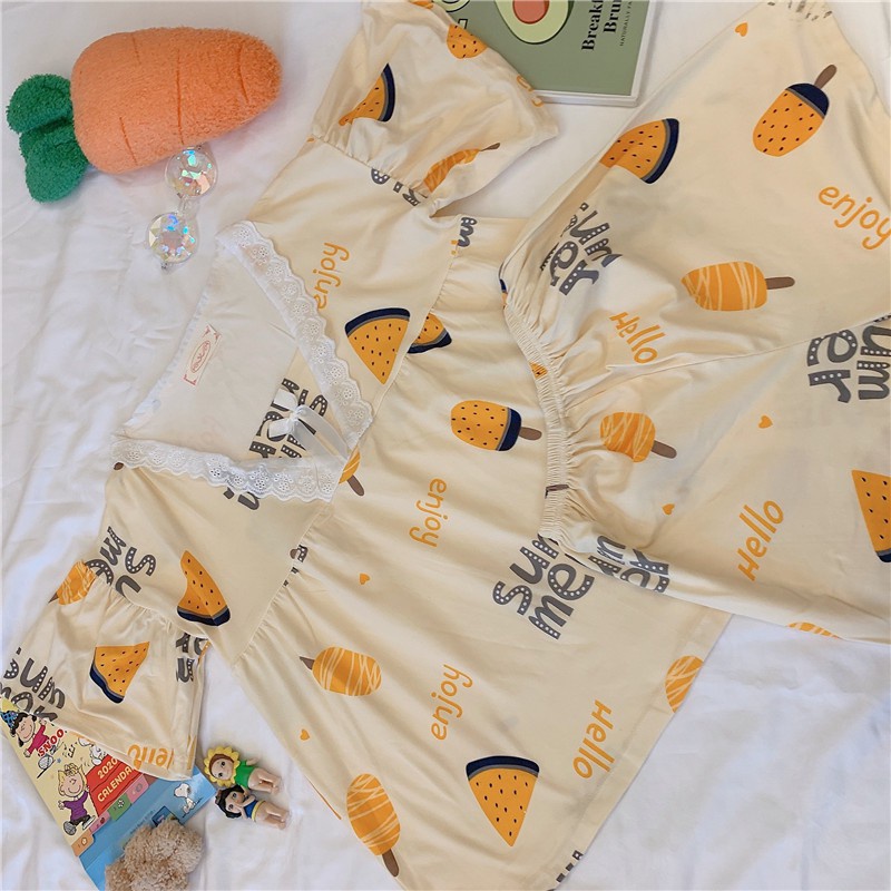 Đồ Bộ Nữ Pijama Mặc Nhà Cộc Tay Hoạt Hình Phối Nơ Cực Xinh LATOZIA BĐN14 | BigBuy360 - bigbuy360.vn