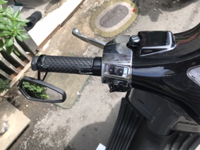 bộ ốc bít lỗ gương (kính) nhôm cnc logo vespa