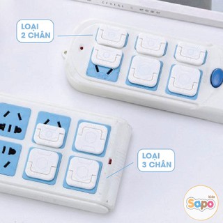 Nút Bịt Ổ Điện Cao Cấp Loại 2 Chân,3 Chân Nhỏ Gọn Chống Giật An Toàn Cho Bé