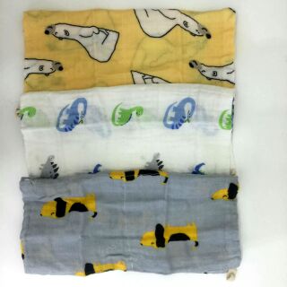 Freeship 99k TQ_Set 3 khăn xô cao cấp Muslin tree mẫu ngẫu nhiên