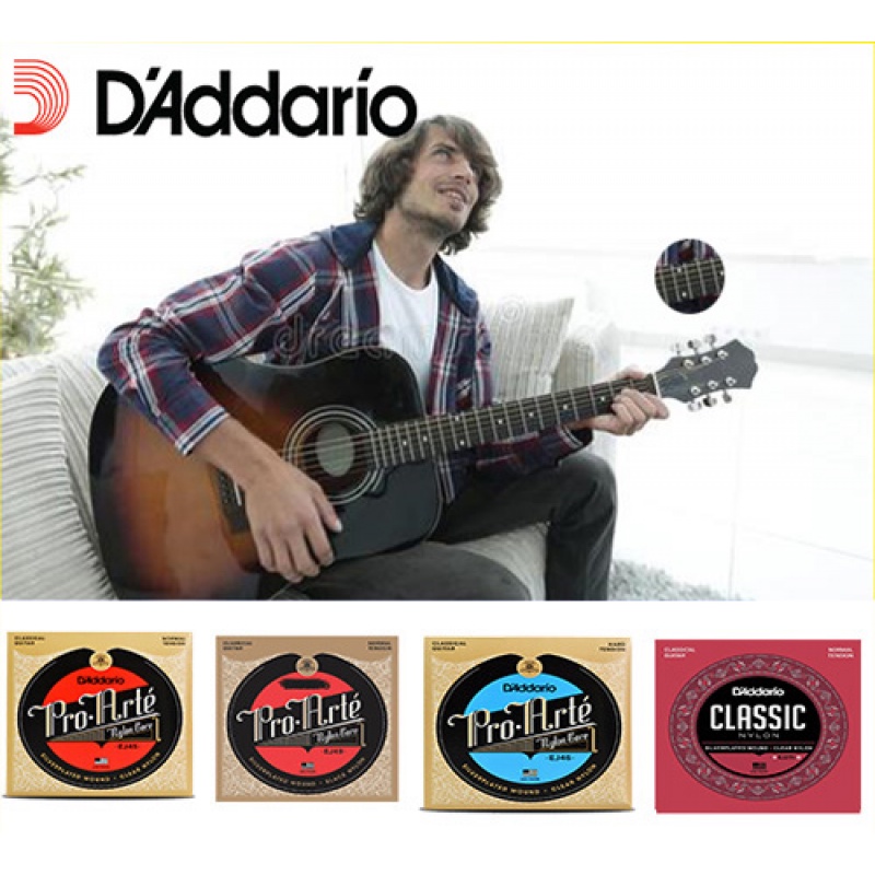 Đàn guitar cổ điển Nylon D'addario Ej45 Ej46 Ej27n Ej49 điện acoustic guitar acoustic guitar dây nhạc cụ