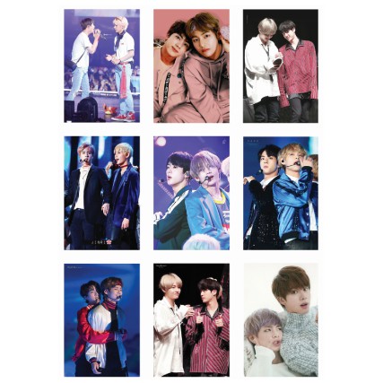 LOMO CARD 54 ảnh BTS Couple TAEJIN - V + JIN