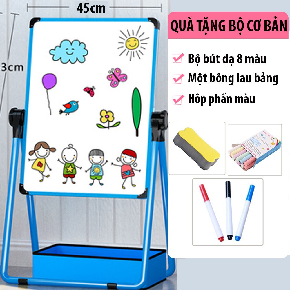 Bảng vẽ cho bé, dụng cụ học tập thông minh kích thước 45x55 từ 2 đến 4 tuổi