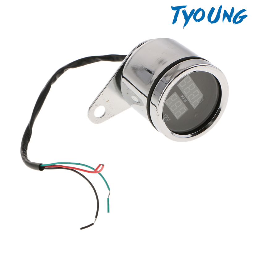 Máy Đo Tốc Độ Kỹ Thuật Số Có Đèn Led Cho Xe Mô Tô