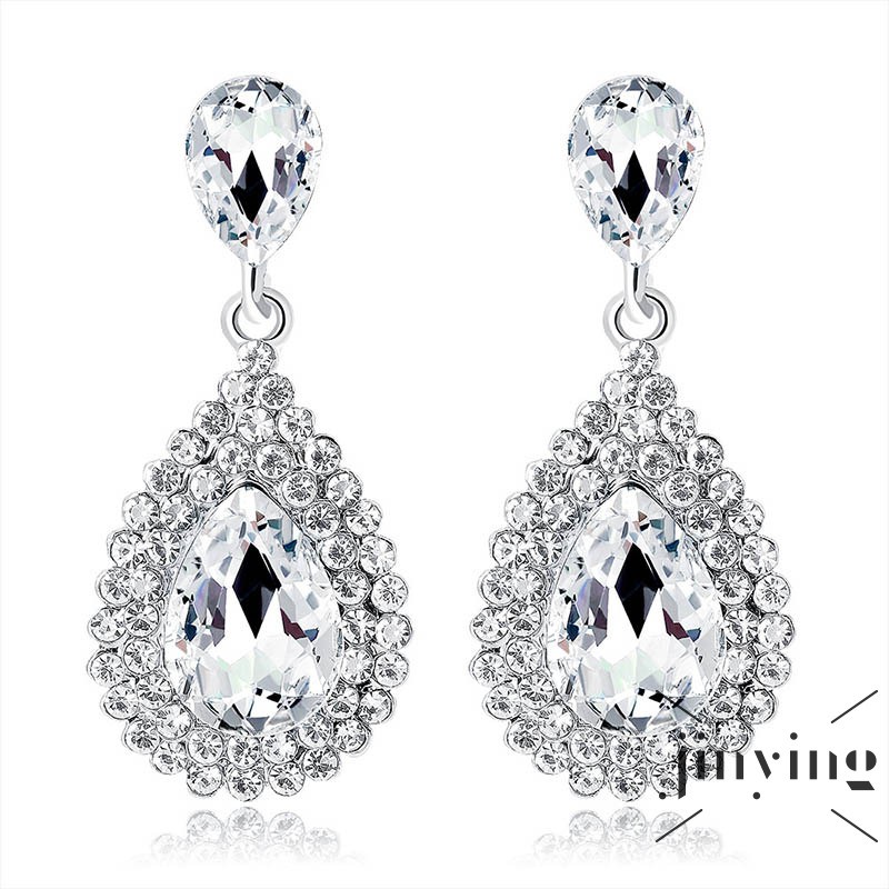 GETNOIVAS Bông tai giọt nước kiểu dáng thời trang phong cách Hàn Quốc dành cho nữ