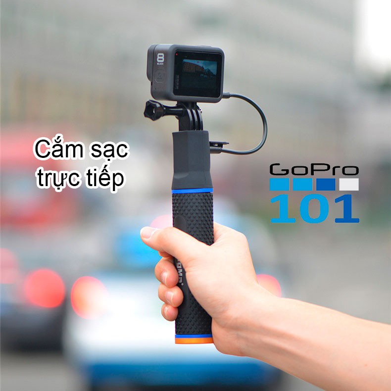 Gậy kiêm sạc dự phòng KingMa cho gopro 5 6 7 8, Sjcam, Yi Action, Osmo Action - Gopro101 - inoxnamkim