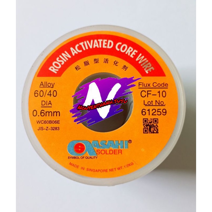 Thiếc hàn asahi , chì hàn Asahi 0.8mm , 0.6mm loại 200g ,500g