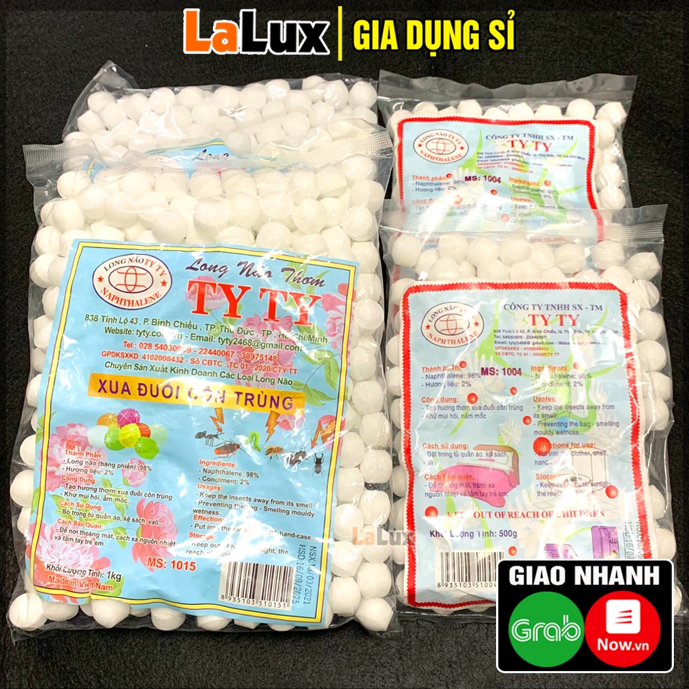 Long Não Thơm Đuổi Chuột Đuổi Gián TYTY TRẮNG - Băng Phiến Đuổi Côn Trùng Tủ Quần Áo, 1kg, 500g LALUX