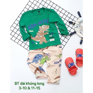 Sét bộ thun tay dài khủng long bé trai