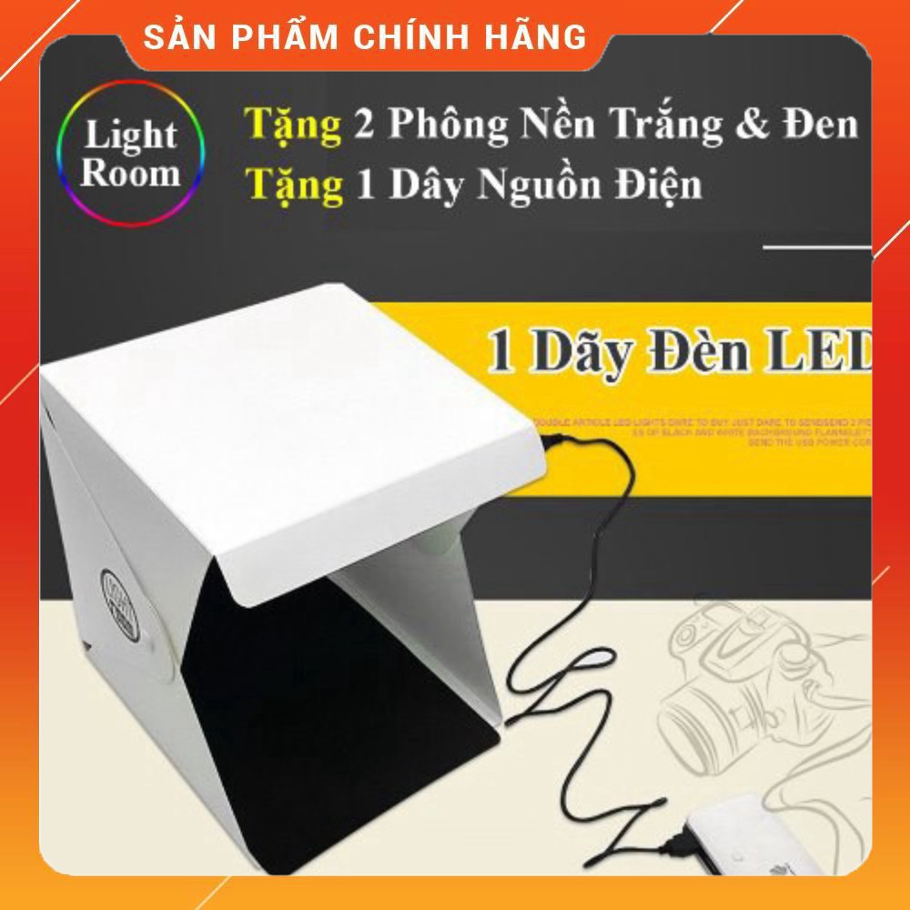 [FSShop] Hộp Chụp Sản Phẩm 20x20cm LightRoom Có Đèn LED - Tặng 2 phồng nền - Tặng dây nguồn điện Fire_Shop