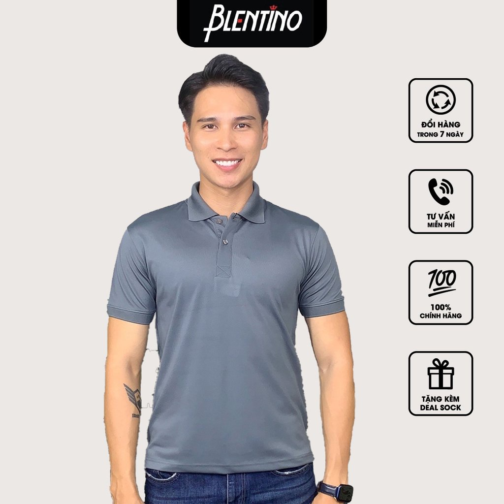 Áo Thun polo nam Blentino PL18. Vải cotton Dệt pique , chất liệu Cotton cao cấp