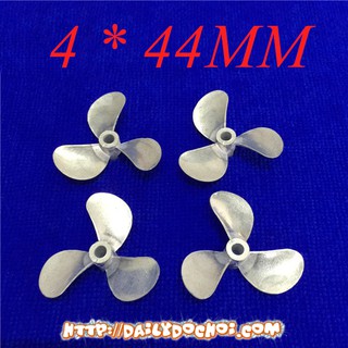 Cặp chân vịt kim loại 3 lá kích thước 4 * 44mm cho tàu thuỷ điều khiển từ xa giá tốt