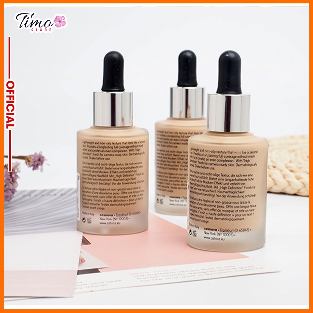 Kem nền Catrice HD 24h Liquid Coverage Foundation chính hãng độ che phủ cực cao, kiềm dầu cực tốt | TM027