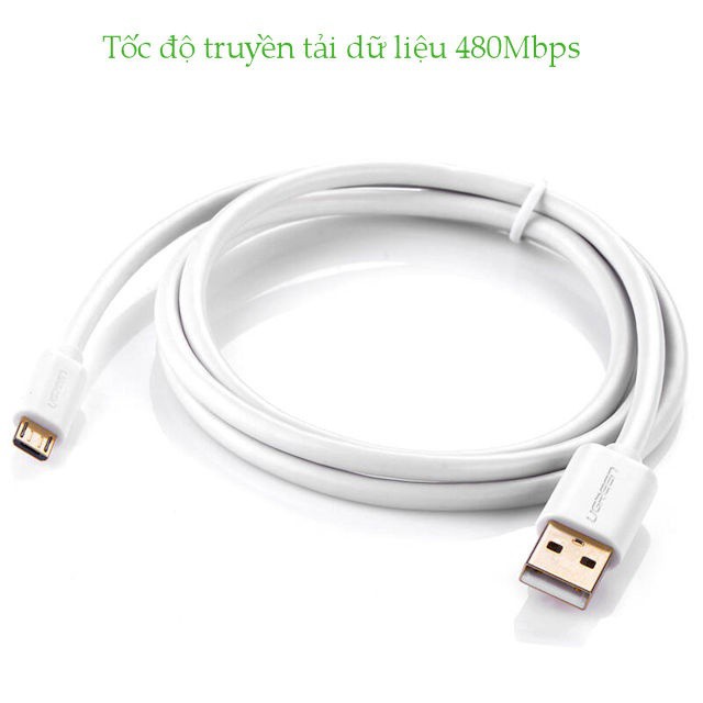 Dây Cáp USB 2.0 AM to Micro USB UGREEN US125 10847, 10848, 10849, 10850 - Hàng Chính Hãng