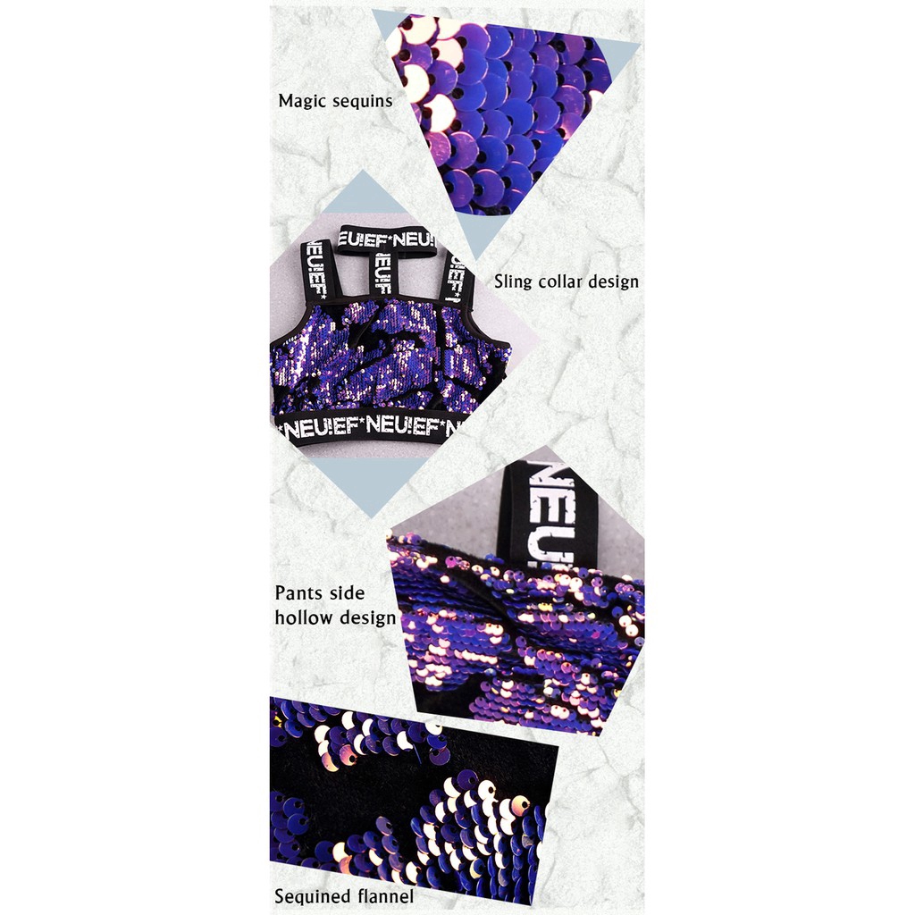 Set áo lửng hai dây + quần dài + áo khoác phong cách hip hop cho bé gái