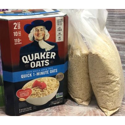 Yến Mạch Mỹ Quaker Oats Old Fashioned, Yến mạch Quaker khui thùng túi 2.26kg (Cán vỡ - Cán dẹt)