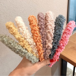 Băng đô, bờm tóc lông xù nhiều màu cho chị em
