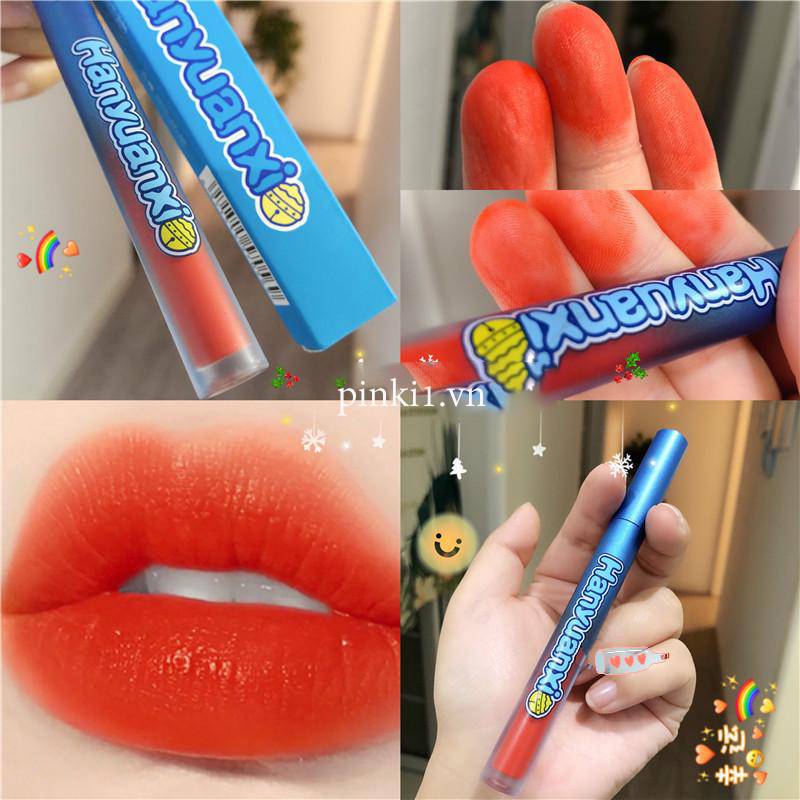 [Hàng mới về] Son Kem In Hình Doraemon Trang Điểm Lâu Trôi