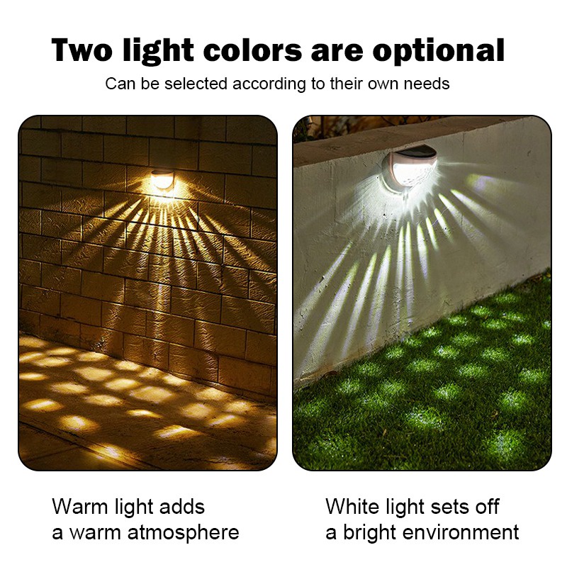 Bộ Đèn Led Năng Lượng Mặt Trời Chống Thấm Nước 55 Bóng Gắn Tường Trang Trí Ngoài Trời Kèm Phụ Kiện