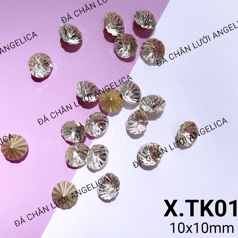 Đá Khối Nail Tròn Khía, Chân Vàng Đính Móng ANGELICA X.TK