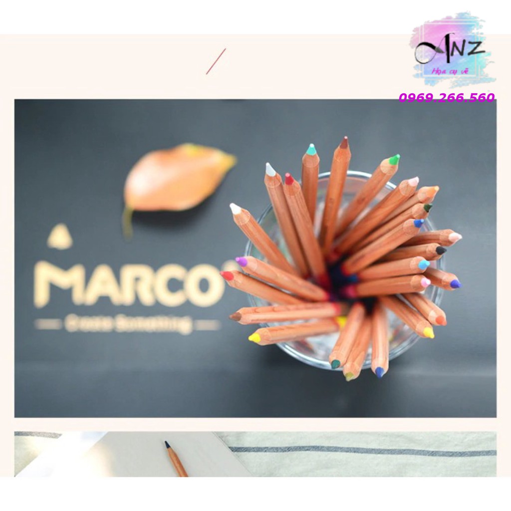 Chì màu gốc dầu CAO CẤP Marco Renoir 24/36/48/72/100/120 màu