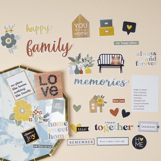 (P5) Sticker Family dùng trang trí khung ảnh nổi Scrapbook, love box, album ảnh, sổ tay planner (không keo)