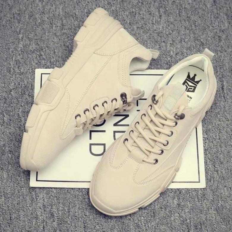 Giày thể thao nam da lộn 2021, giày sneaker nam da lộn M9 tăng chiều cao phong cách đường phố Renti sale 11/11