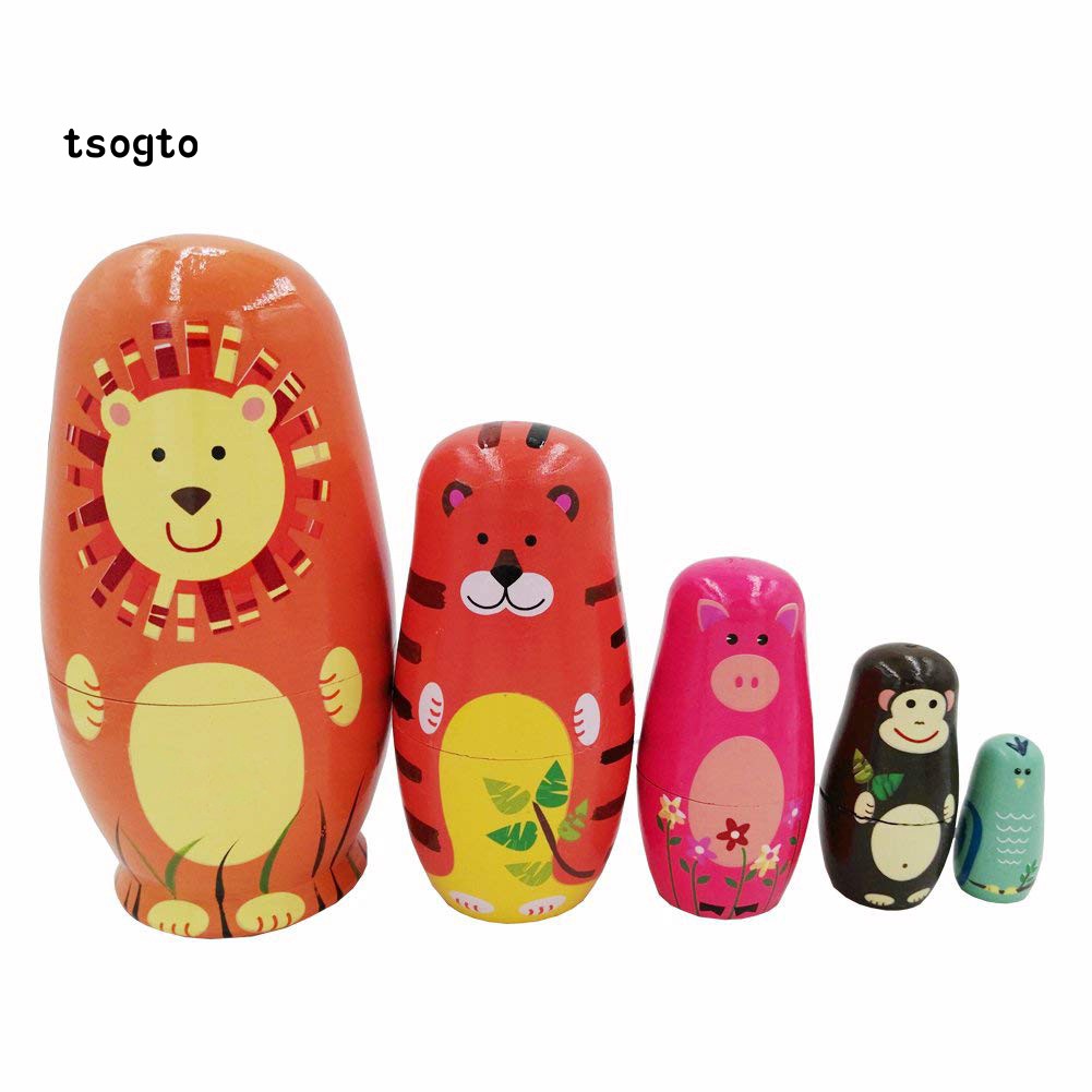 Bộ 5 Búp Bê Nga Matryoshka Bằng Gỗ
